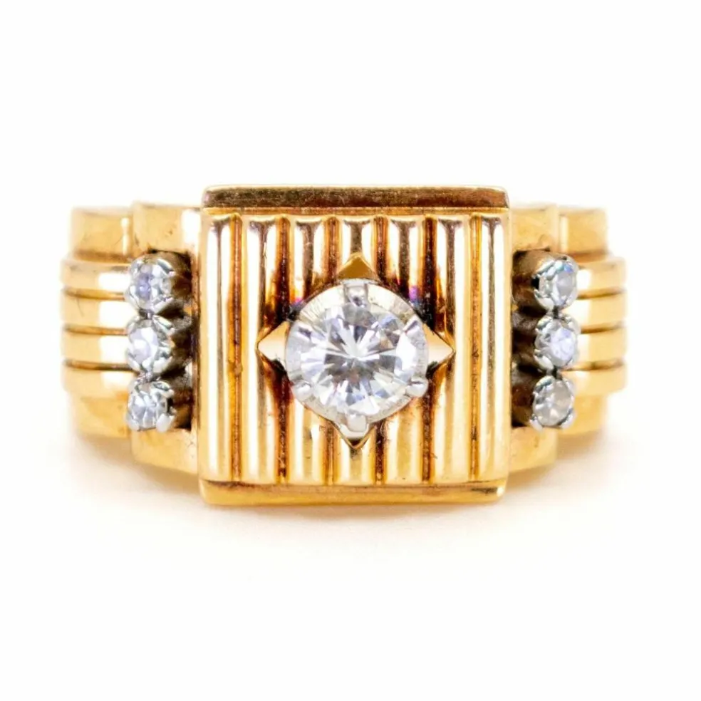 Bague Style Tank Diamants