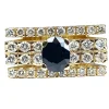 Bague style Tank diamants et saphir