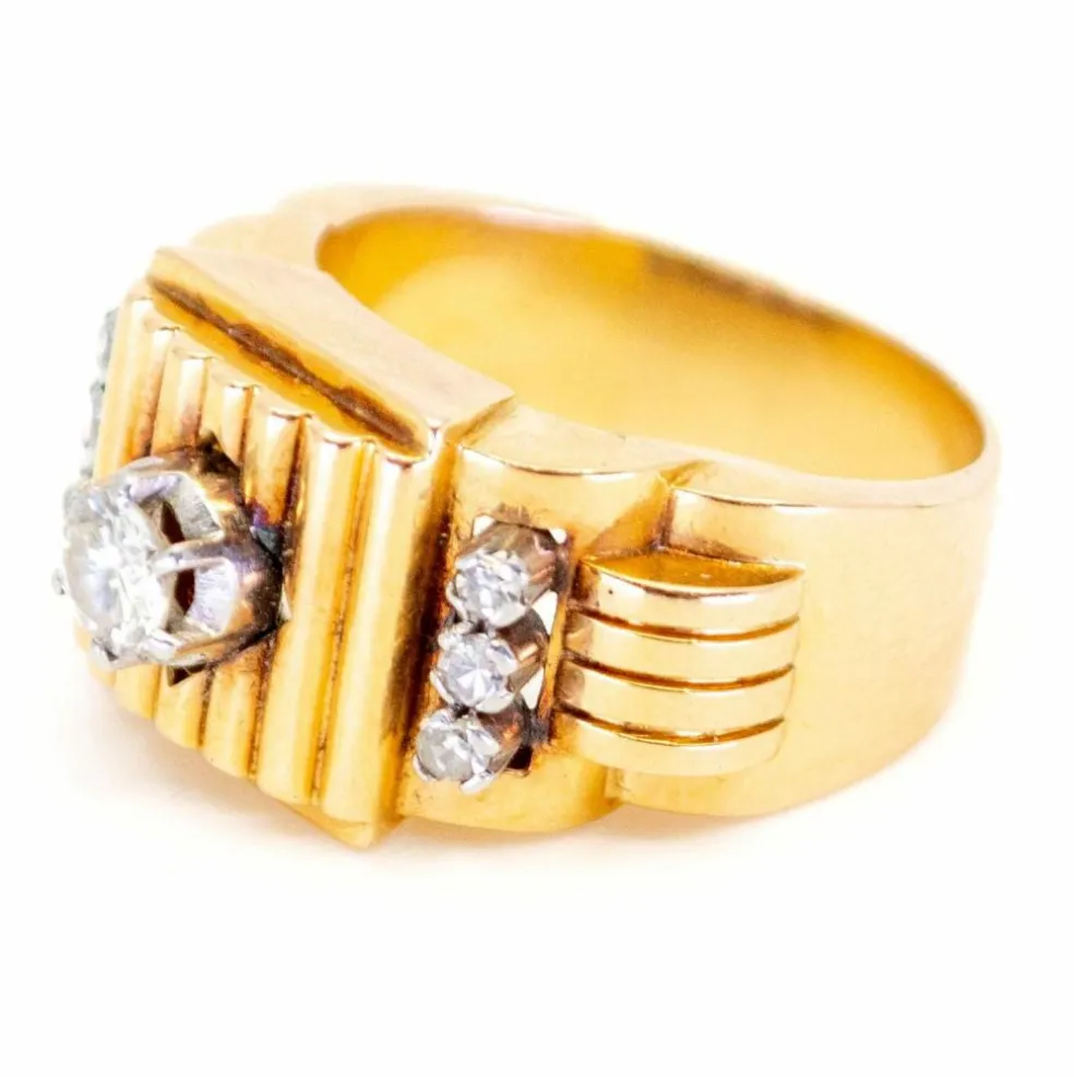 Bague Style Tank Diamants