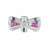 Bague Style Tank Rubis Diamant