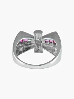 Bague Style Tank Rubis Diamant