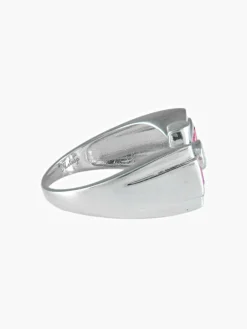 Bague Style Tank Rubis Diamant