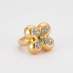 Bague Style Trèfle Diamants