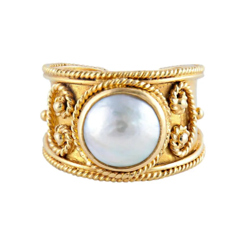 BAGUE « SULTAN » OR & NACRE