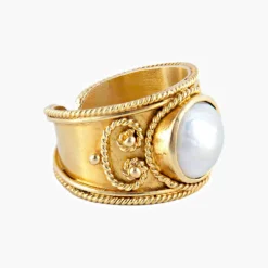 BAGUE « SULTAN » OR & NACRE