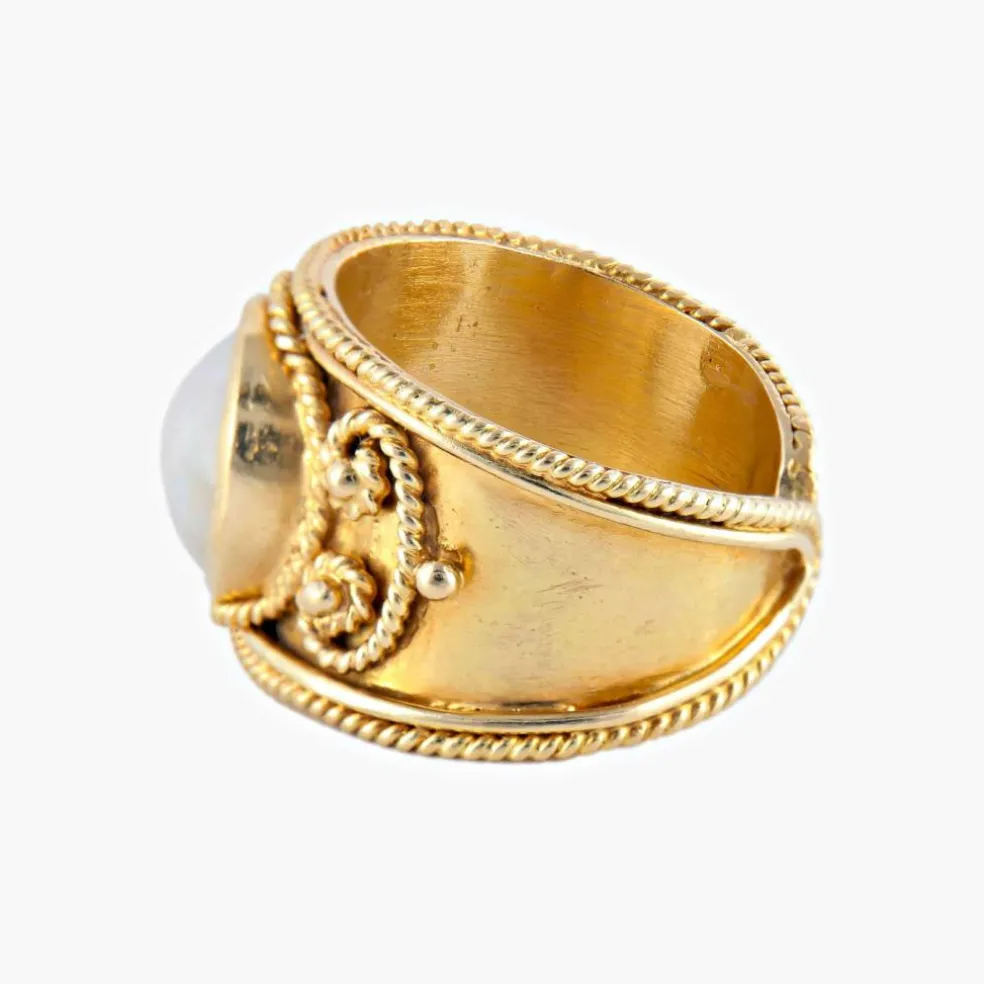 BAGUE « SULTAN » OR & NACRE