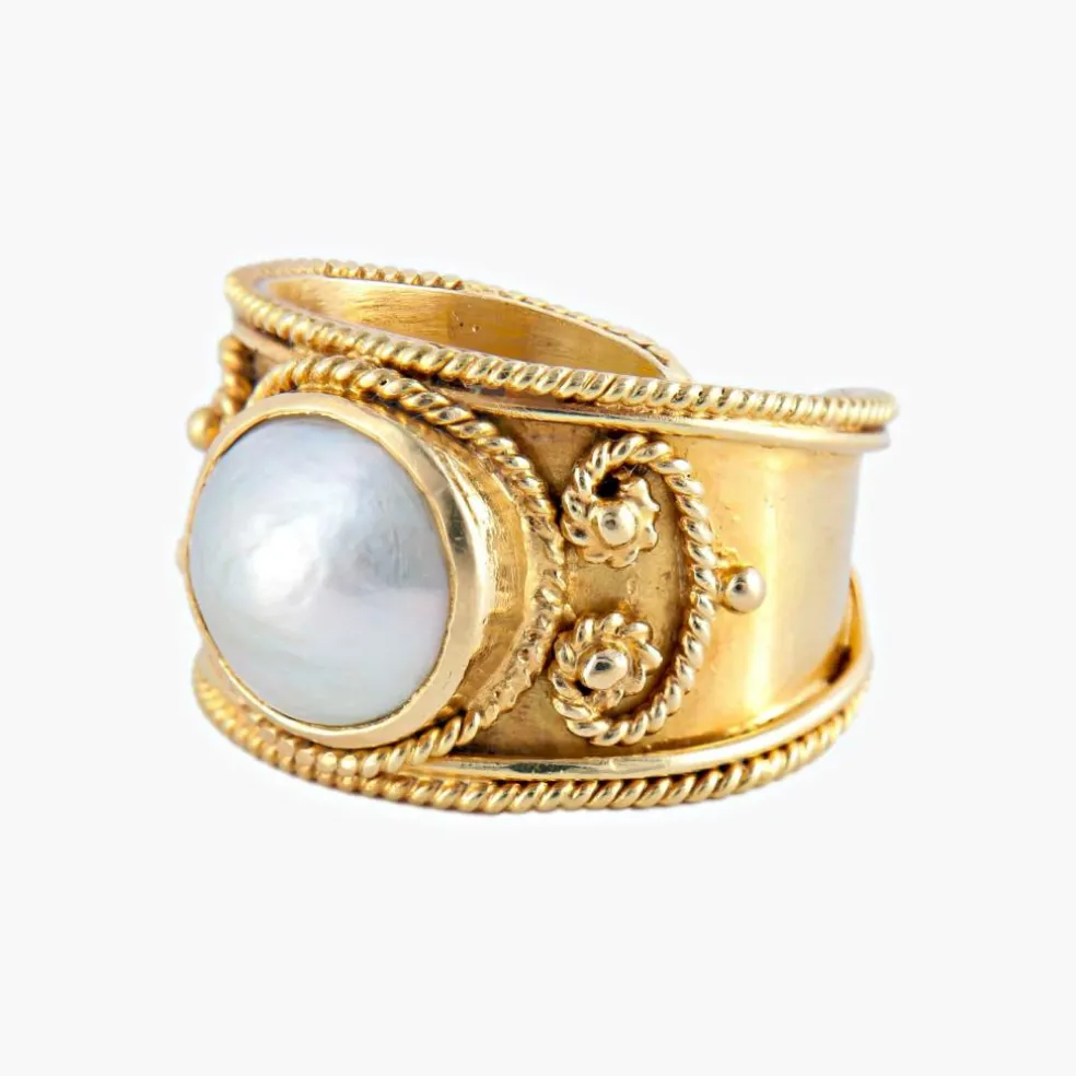 BAGUE « SULTAN » OR & NACRE