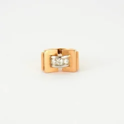 Bague Tank 2 ors Diamants