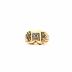 Bague Tank Art Déco 18k & Diamants
