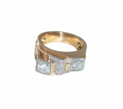 Bague Tank Asymétrique Diamants 1,20 Cts