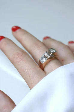 Bague Tank Asymétrique Diamants 1,20 Cts
