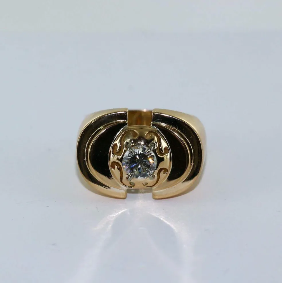 Bague tank diamant ancien