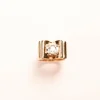 Bague Tank diamant solitaire or rose