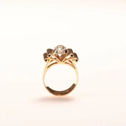 Bague Tank diamant solitaire or rose
