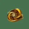Bague tank diamants or jaune