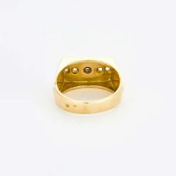 Bague Tank diamants or jaune et platine