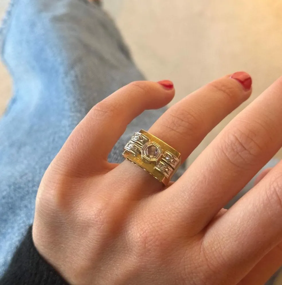 Bague Tank en diamant vers 1940