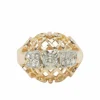 Bague Tank en or bicolore et diamants