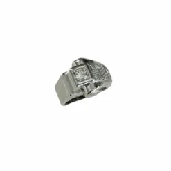 Bague Tank en or blanc et diamants