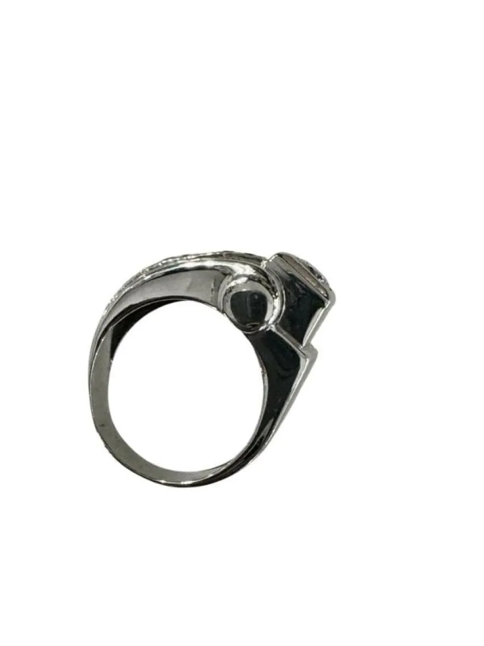 Bague Tank en or blanc et diamants