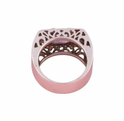 Bague Tank en or blanc saphir et diamants