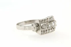 Bague Tank en Or gris et diamants