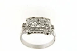 Bague Tank en Or gris et diamants