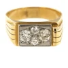 Bague Tank en Or jaune, diamants