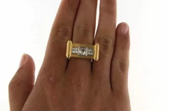 Bague Tank en Or jaune, diamant