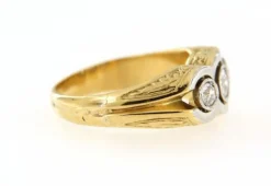 Bague Tank en Or jaune, diamants