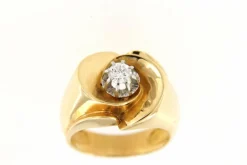 Bague Tank, en Or jaune, diamant