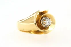 Bague Tank, en Or jaune, diamant