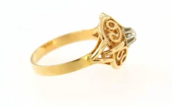 Bague Tank en Or jaune, diamant