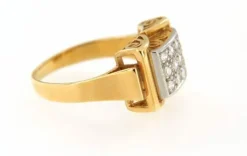 Bague Tank en Or jaune, diamant