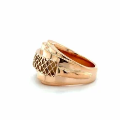 Bague Tank en Or Rose 1950