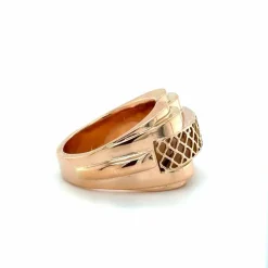 Bague Tank en Or Rose 1950