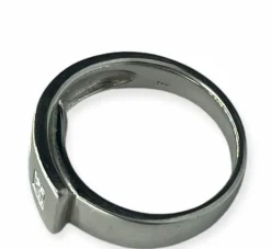 Bague tank or blanc diamant