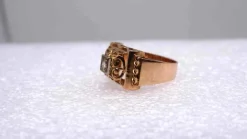 Bague Tank or et diamant