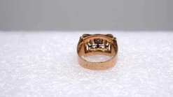 Bague Tank or et diamant