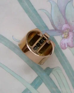 Bague Tank Or et Diamants