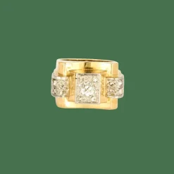 Bague tank or jaune