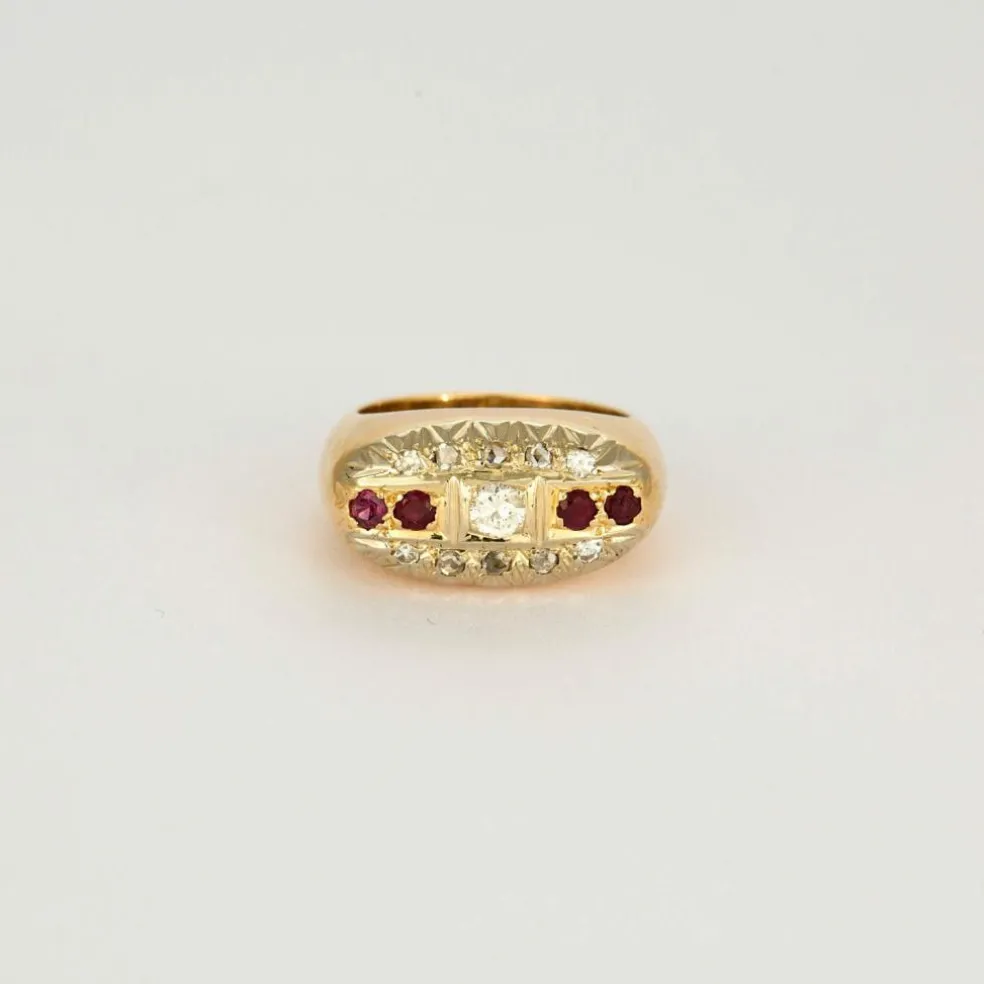 Bague Tank or jaune 1900
