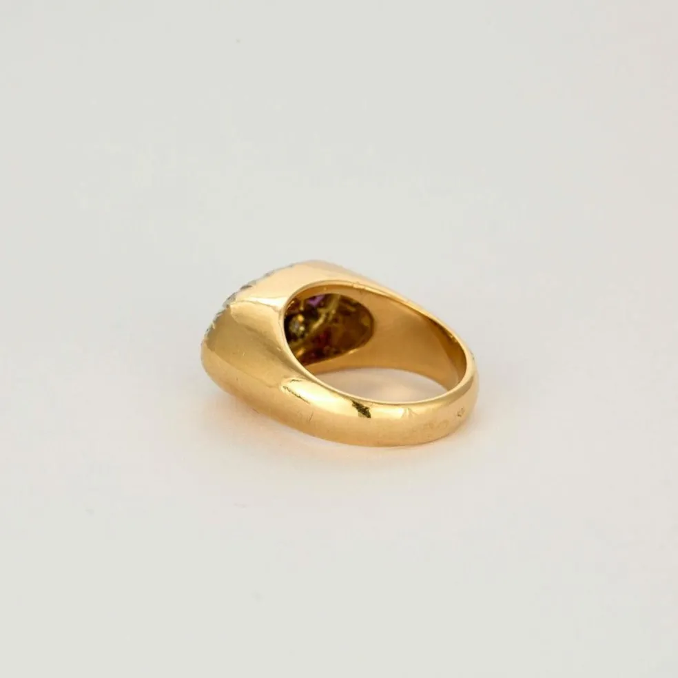 Bague Tank or jaune 1900