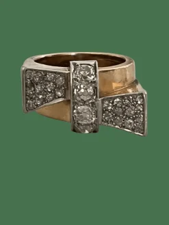 Bague Tank Or Jaune Diamants 1,00 ct