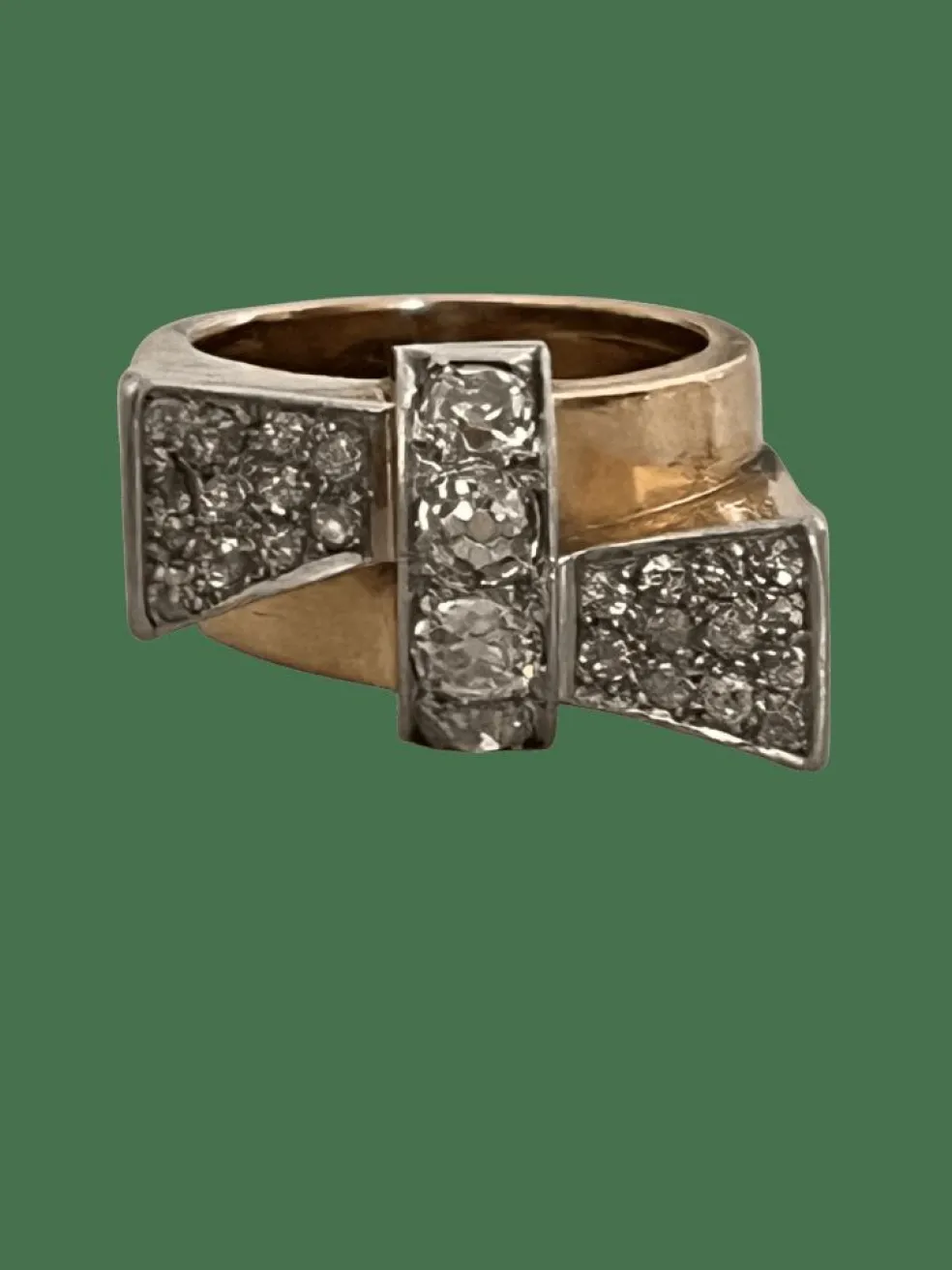 Bague Tank Or Jaune Diamants 1,00 ct