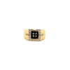 Bague Tank Or Jaune Diamants