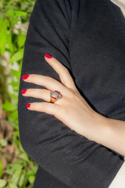 Bague Tank Or jaune Diamant