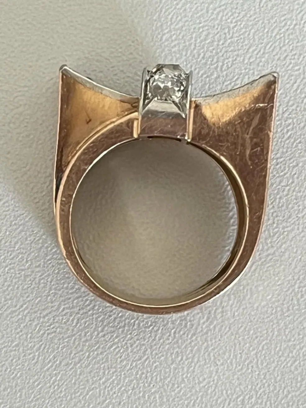 Bague Tank Or Jaune Diamants 1,00 ct