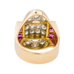 Bague Tank Or jaune Diamant