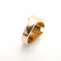 Bague tank or jaune diamants